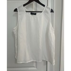 Fenini women’s tank top Sz. 1 X white 100% tencel